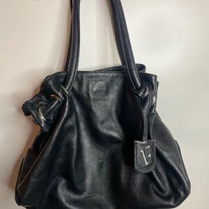 Furla Black Leather Shoulder Bag